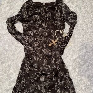 Y2k style grunge floral Dress
